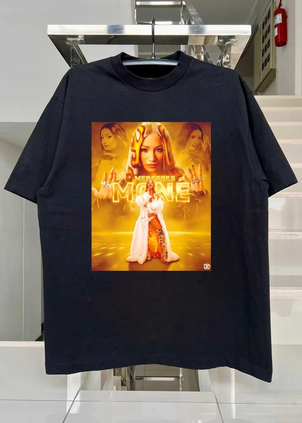 Mercedes Moné Talks Gold Fashion Graphic Shirt