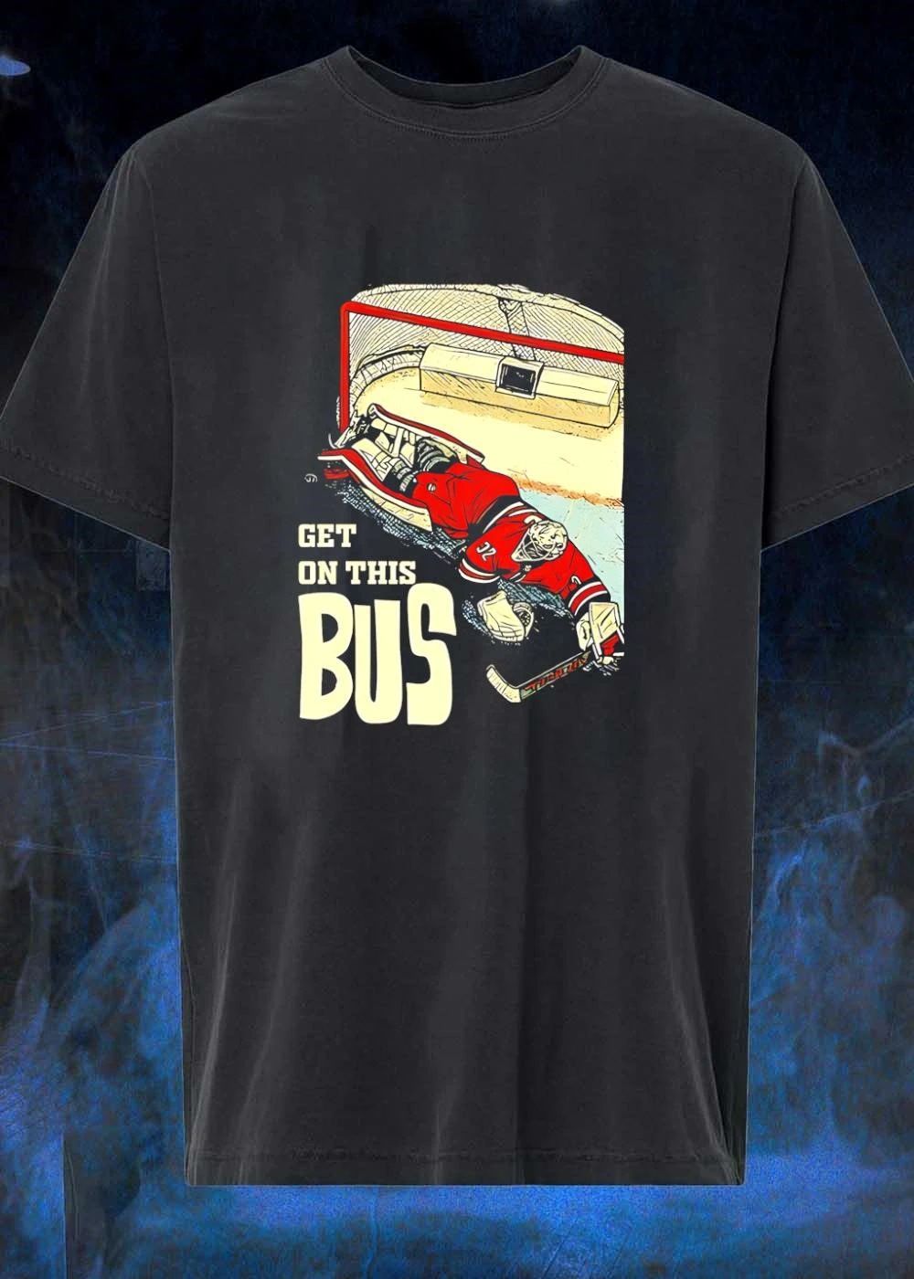 Hockey Goalie Save Get on This Bus Carolina Hurricanes T-Shirt
