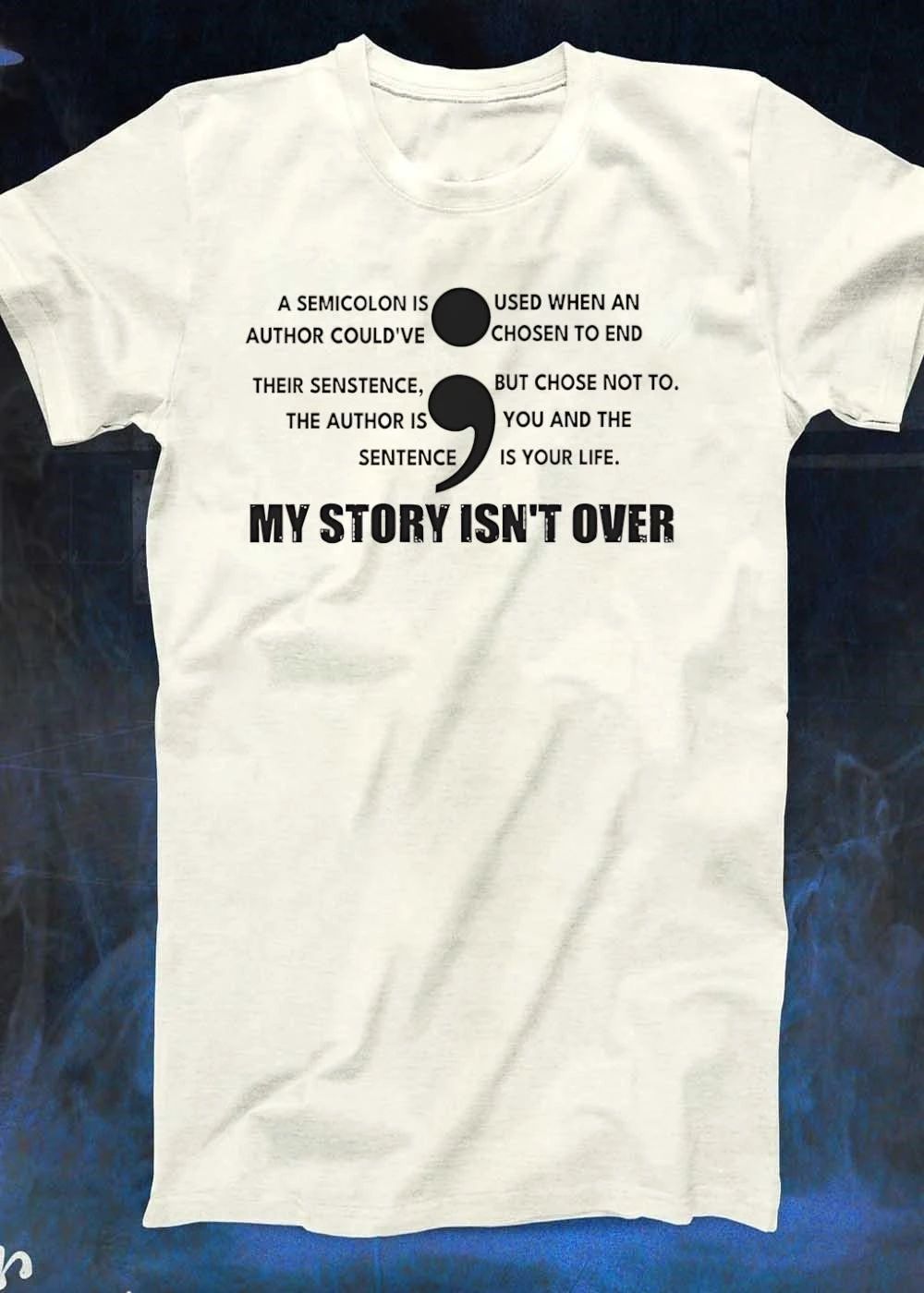 A semicolon is used when an author couldve chosen to end their senstence shirt