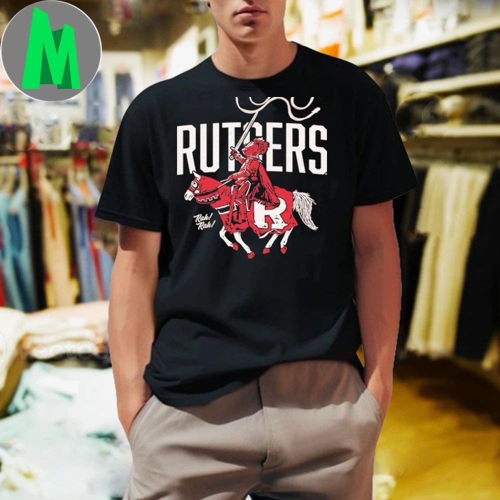 Black Rutgers Knights Scarlet Knight Shirt