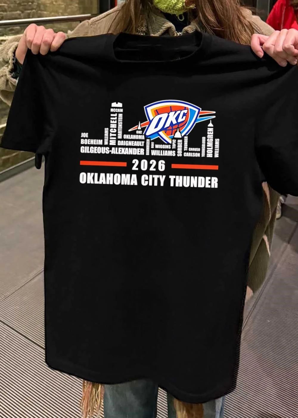 Joe Boeheim Gilgeous-Alexander Williams Mitchell Mccain Hartenstein Oklahoma Daigneault Okc Barnhizer Dort Wiggins Williams Topic Sorber Thunder Caruso Carlson shirt