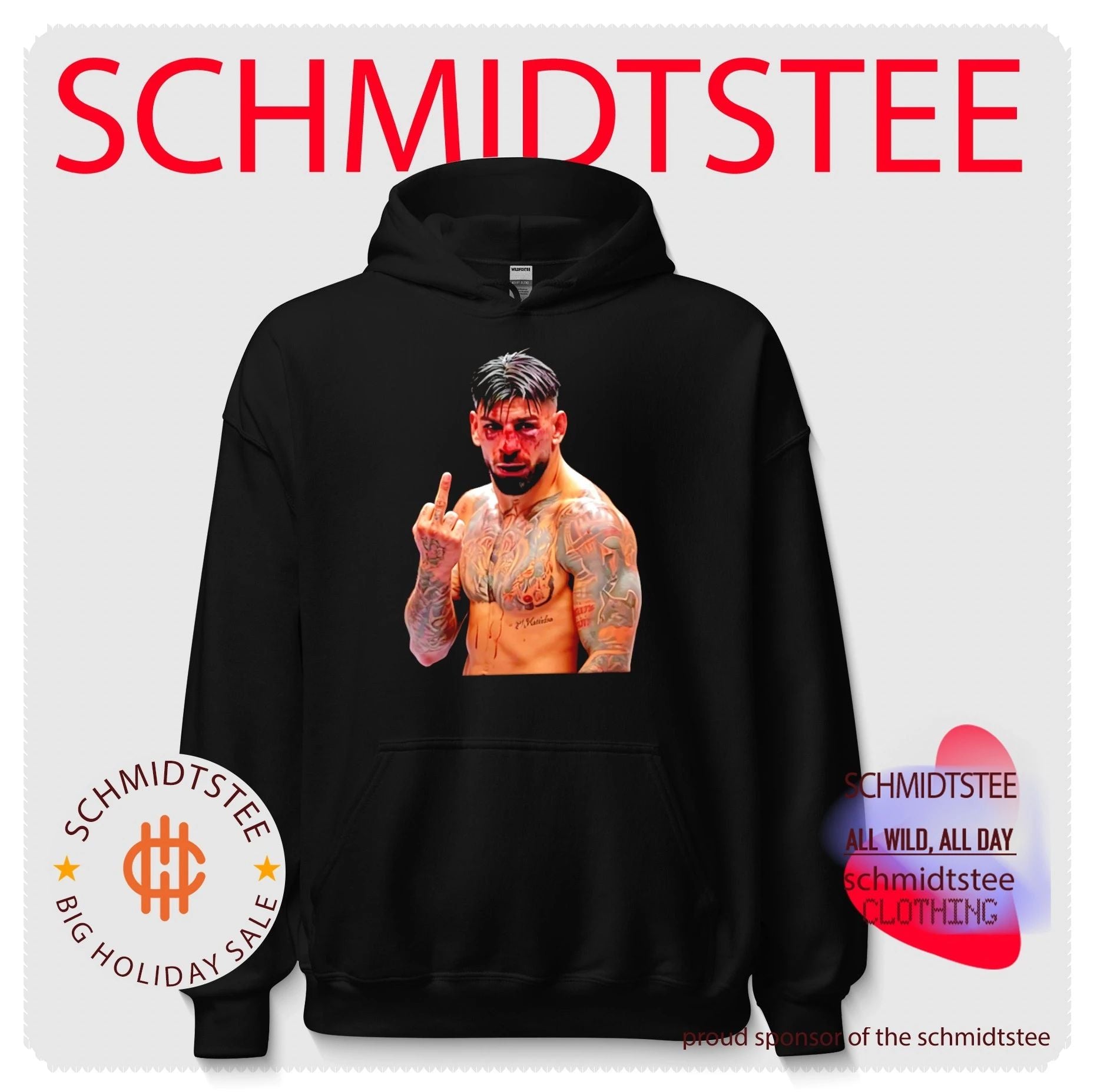 Ilia Topuria UFC Fighter MMA Mixed Martialmiddle finger shirt