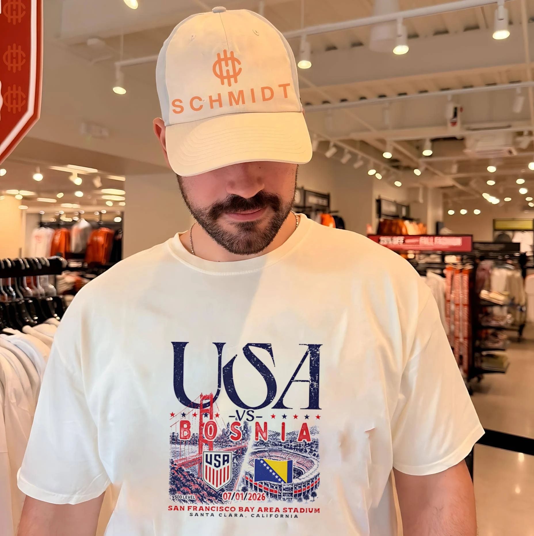 USA vs Bosnia 2026 Match Up San Francisco Bay Area Stadium shirt