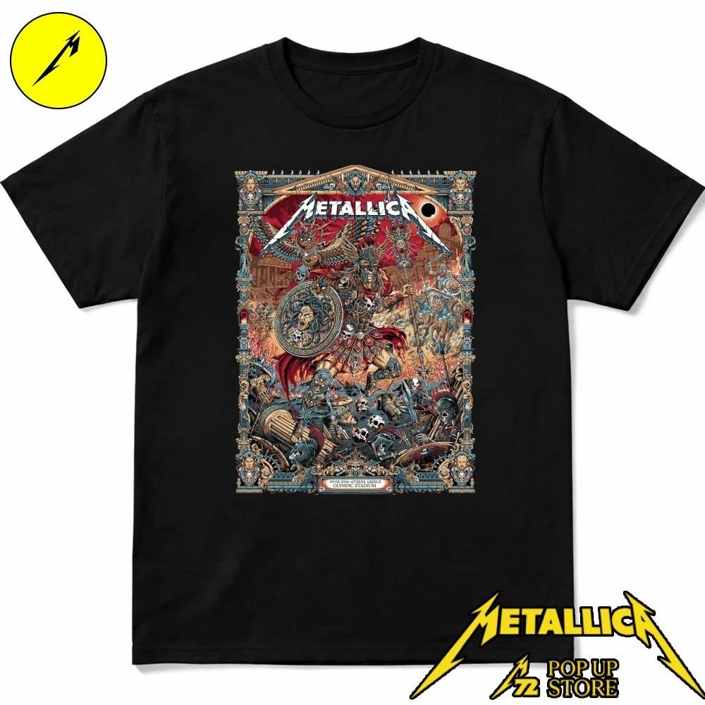 Metallica M72 Athens 2026 Pop-up Shop T-Shirt at Olympic Stadium, Greece European Tour on May 9, 2026 Shirt