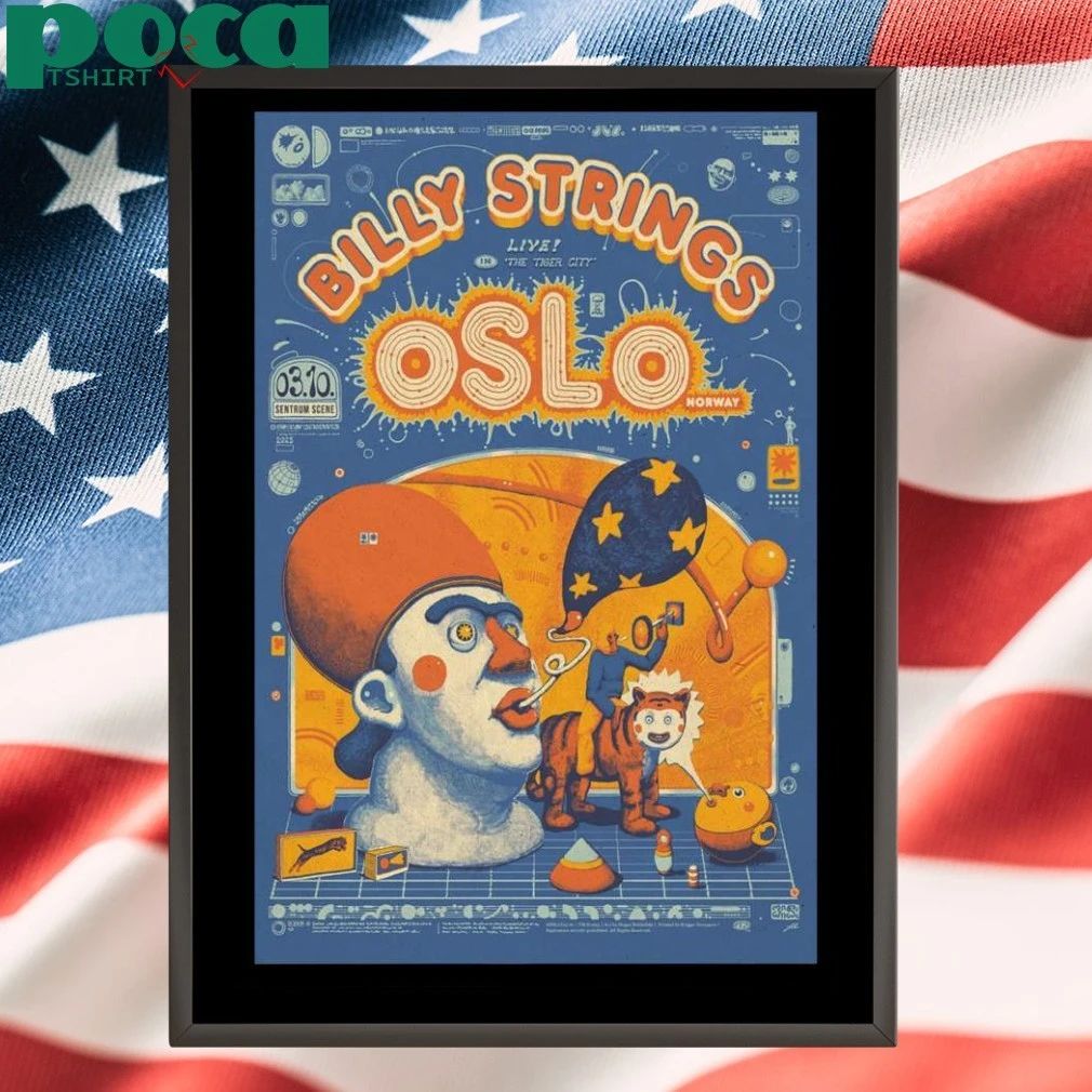 10.03.2025 Oslo, Norway Billy Strings Poster Shirt