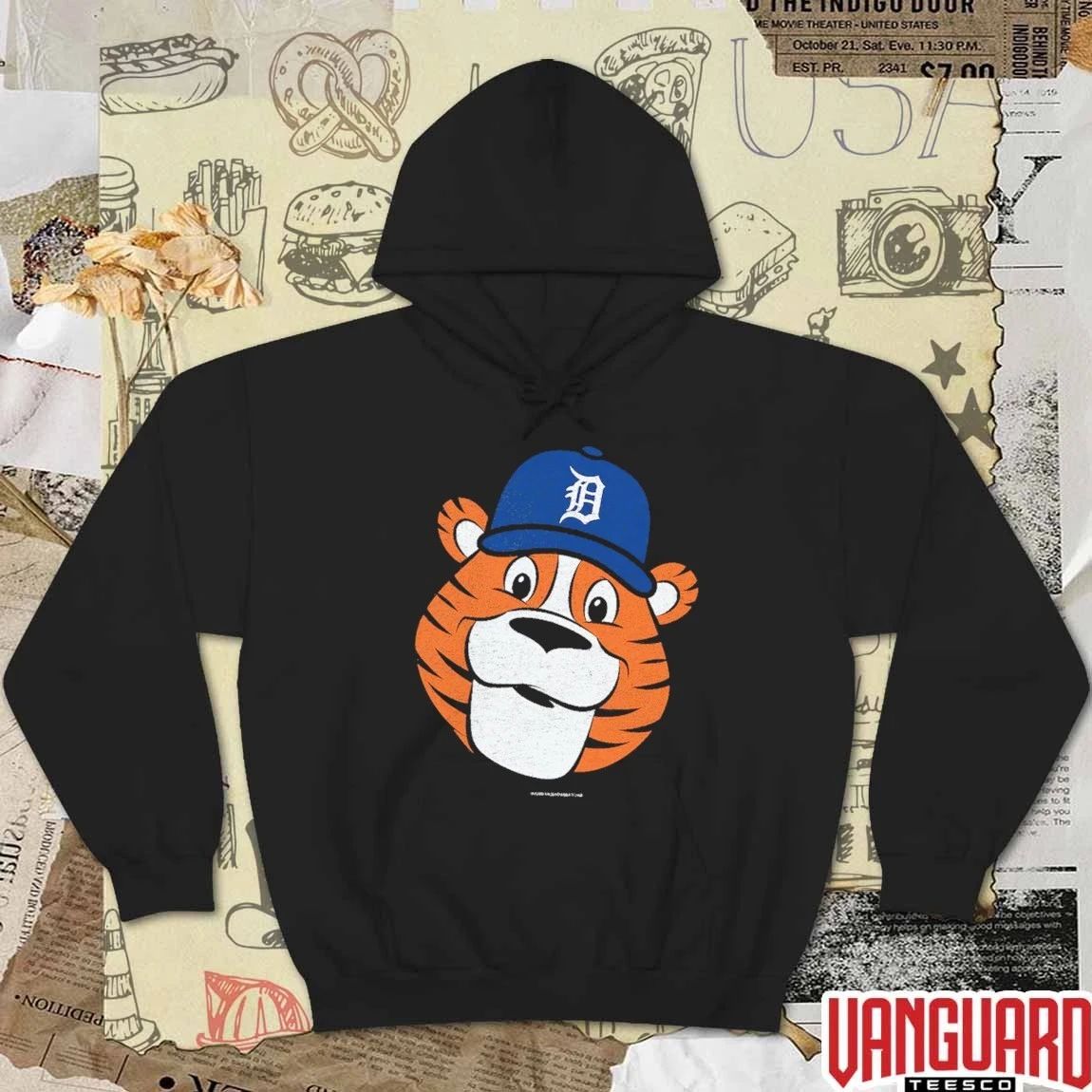 Detroit Tigers Mitchell And Ness Youth Big Face Mascot MLB Baseball t-shirt