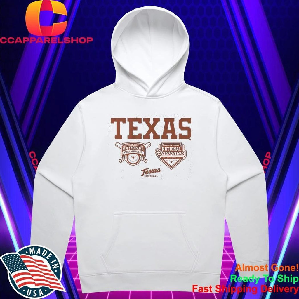 Texas Longhorns Softball Back-to-Back Champions Logos Shirt