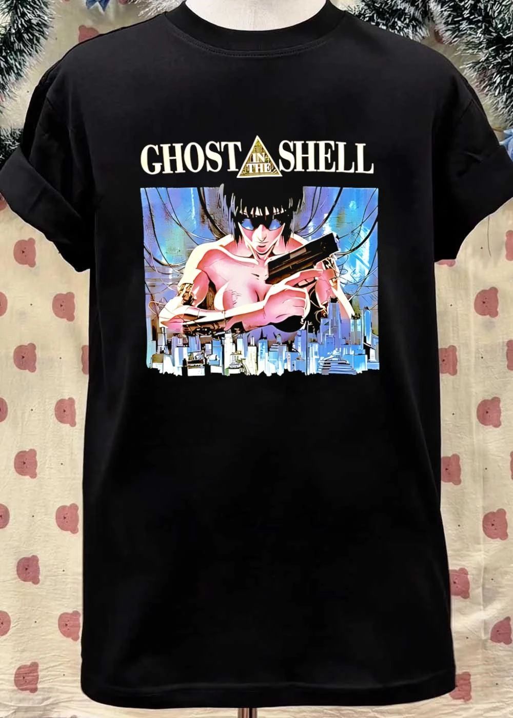 Ghost in the Shell Major Motoko Kusanagi Aiming Gun Anime T-Shirt