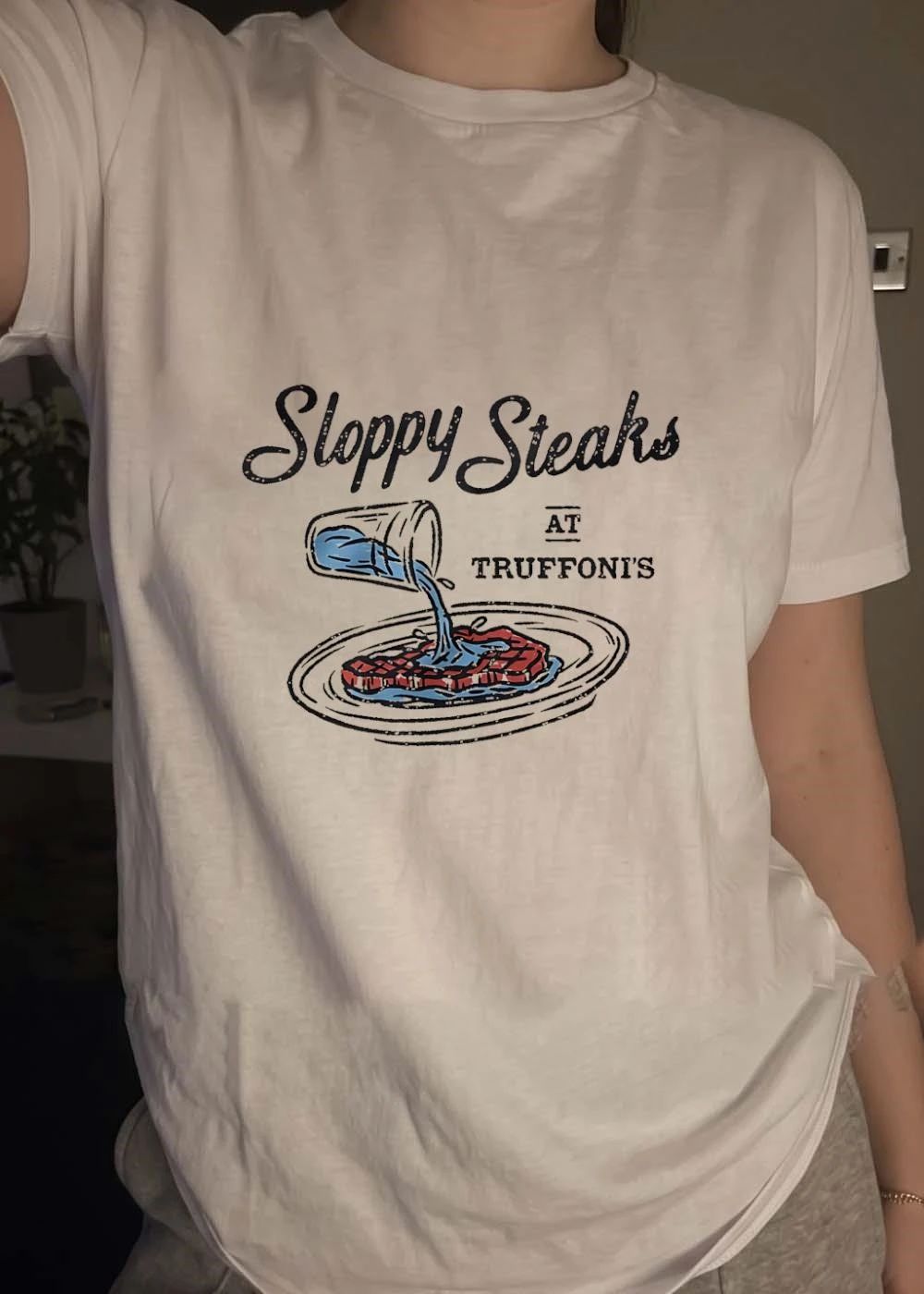Sloppy Steaks At Truffoni’s Pouring Water Shirt