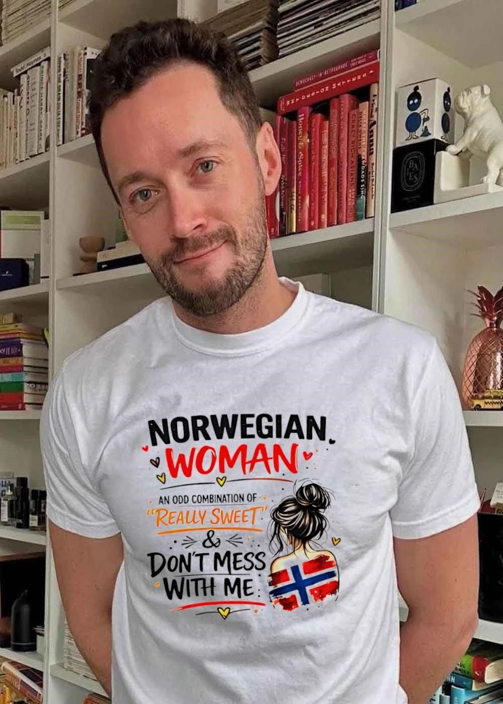 Norwegian Woman Really Sweet Don’t Mess With Me Flag Shirt