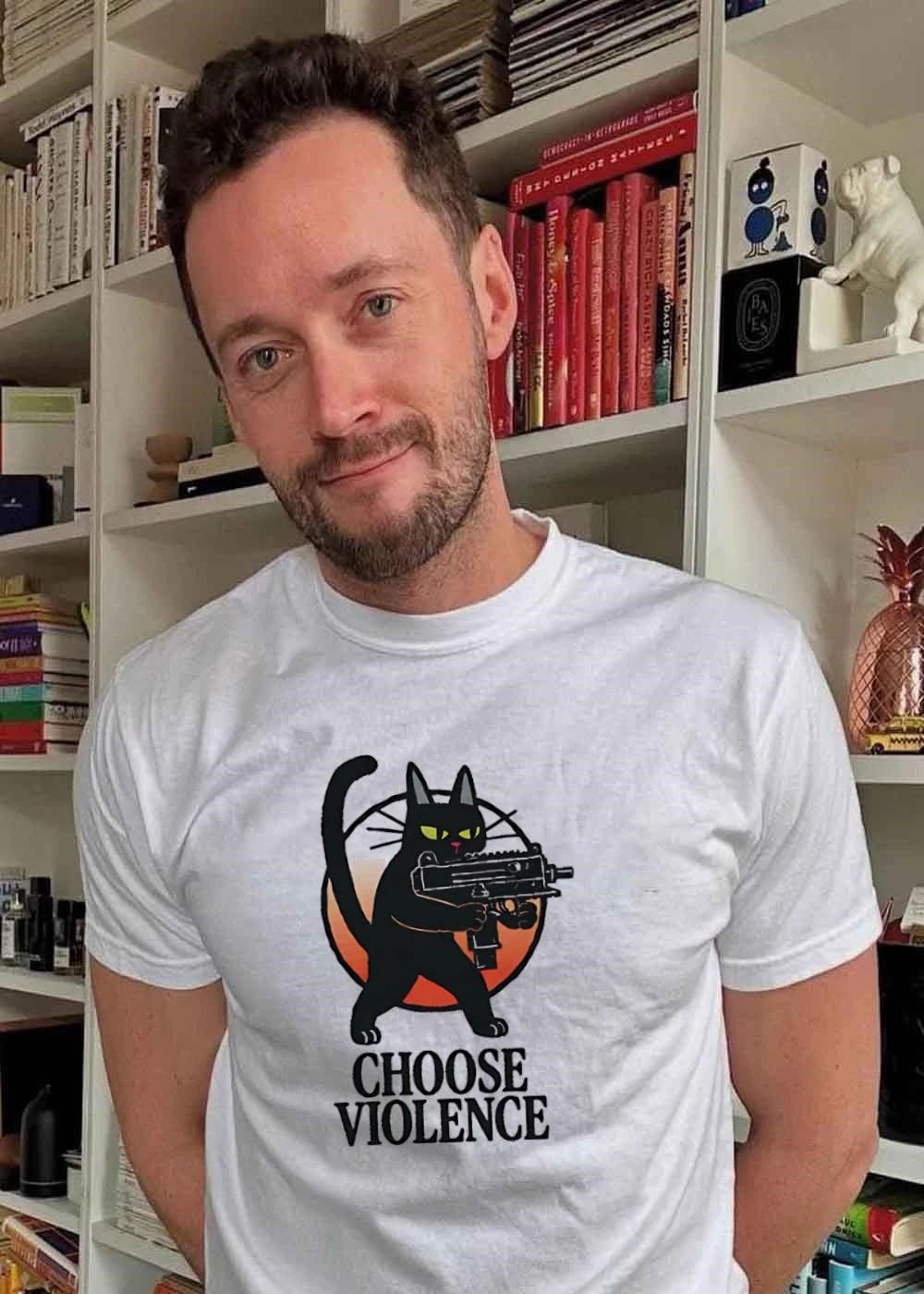 Choose Violence Black Cat shirt