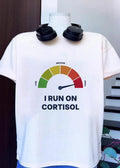 Cortisol Stress Meter Running on Cortisol shirt