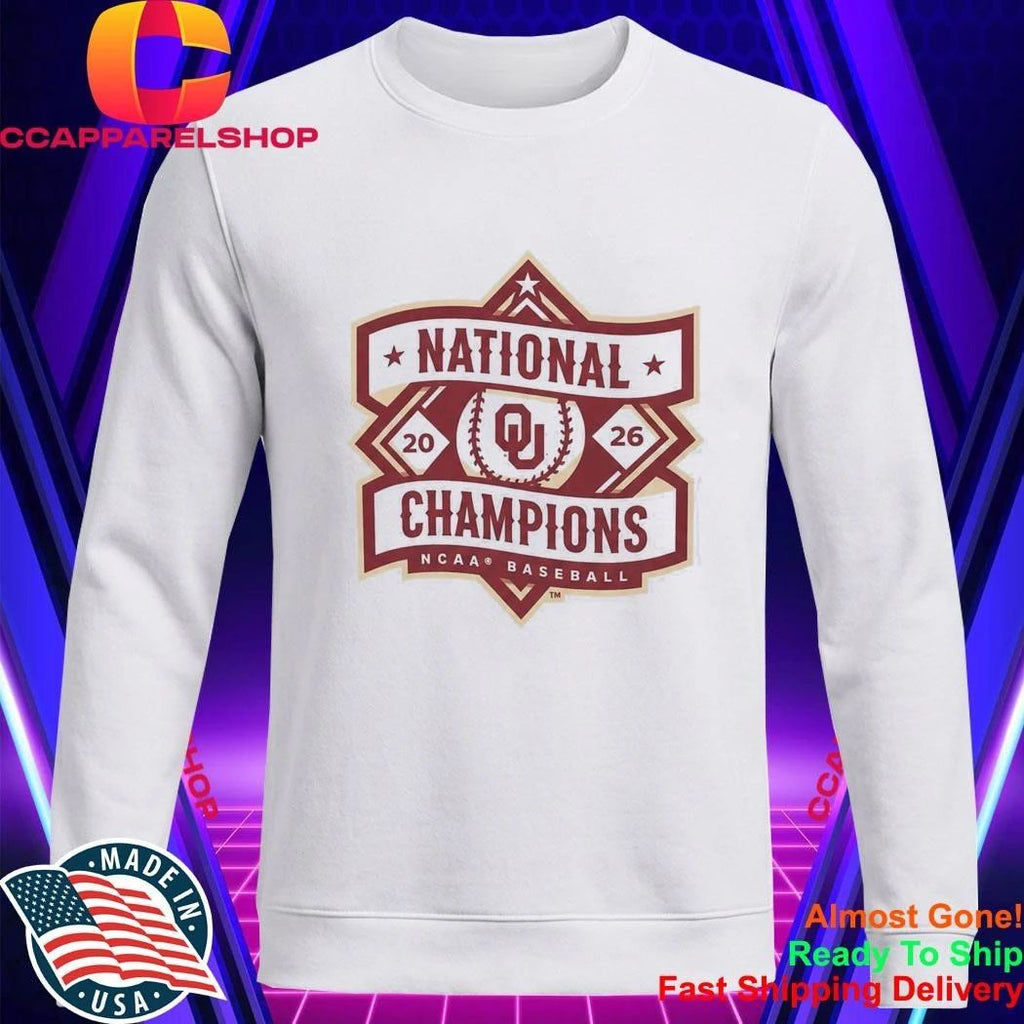 Oklahoma Sooners 2026 National Chamspions Baseball Shirt