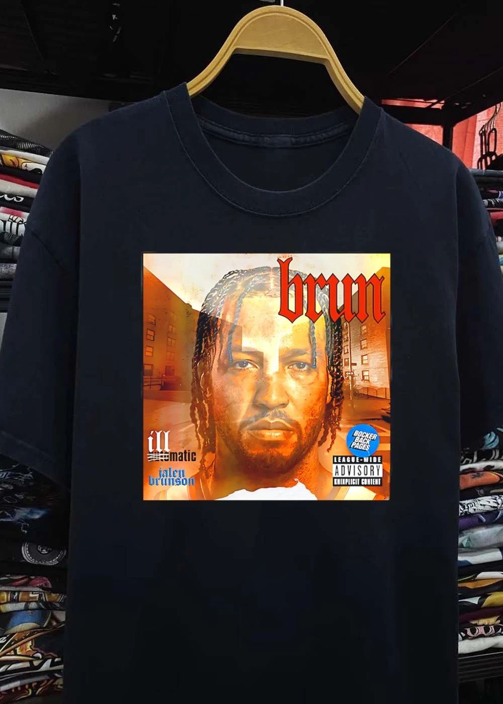 Illmatic Brun Bocker Back Pages League Wide Advisory Jalen Brunson T-Shirt