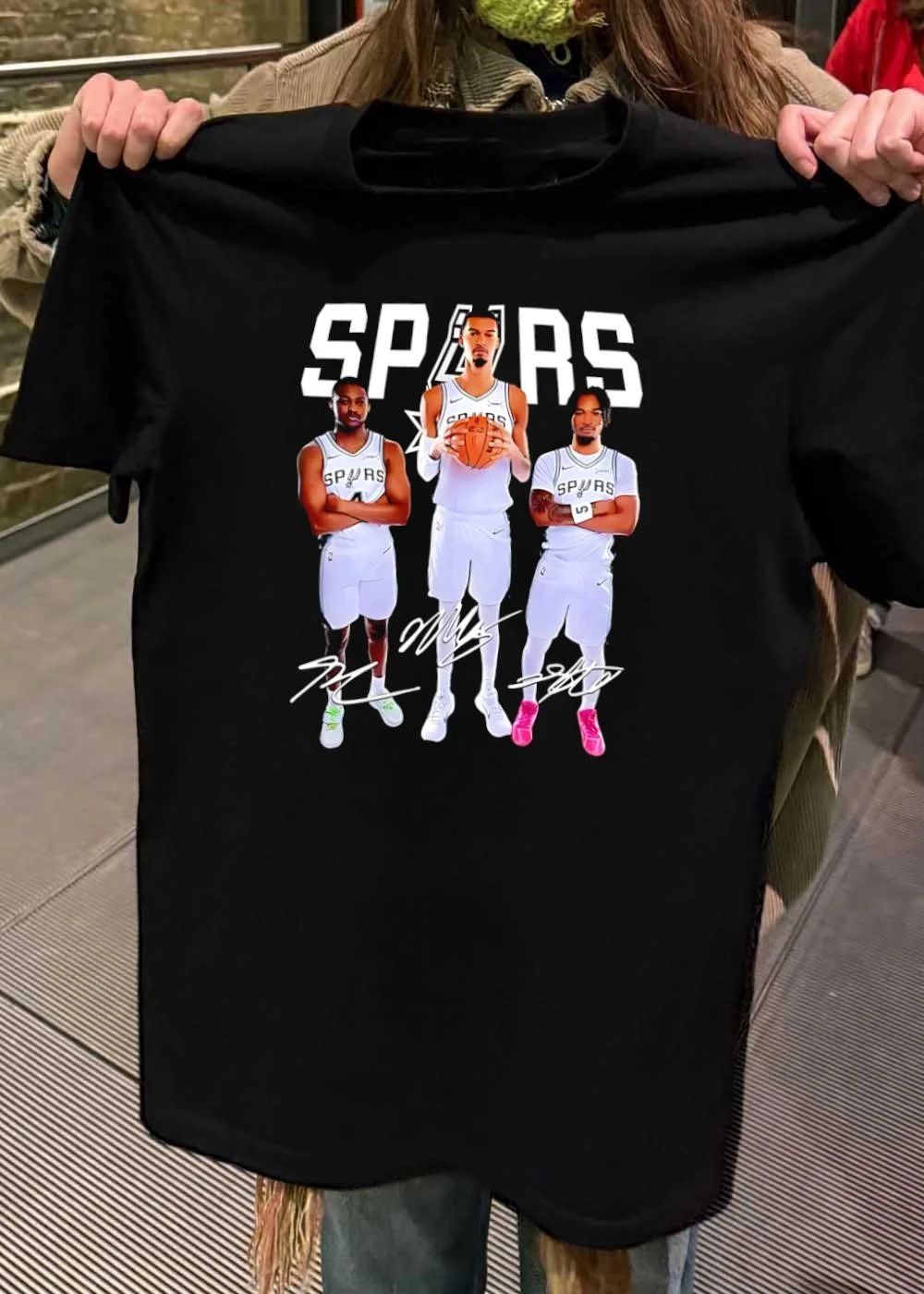 San Antonio Spurs Victor Wembanyama Devin Vassell Jeremy Sochan Players Signatures shirt