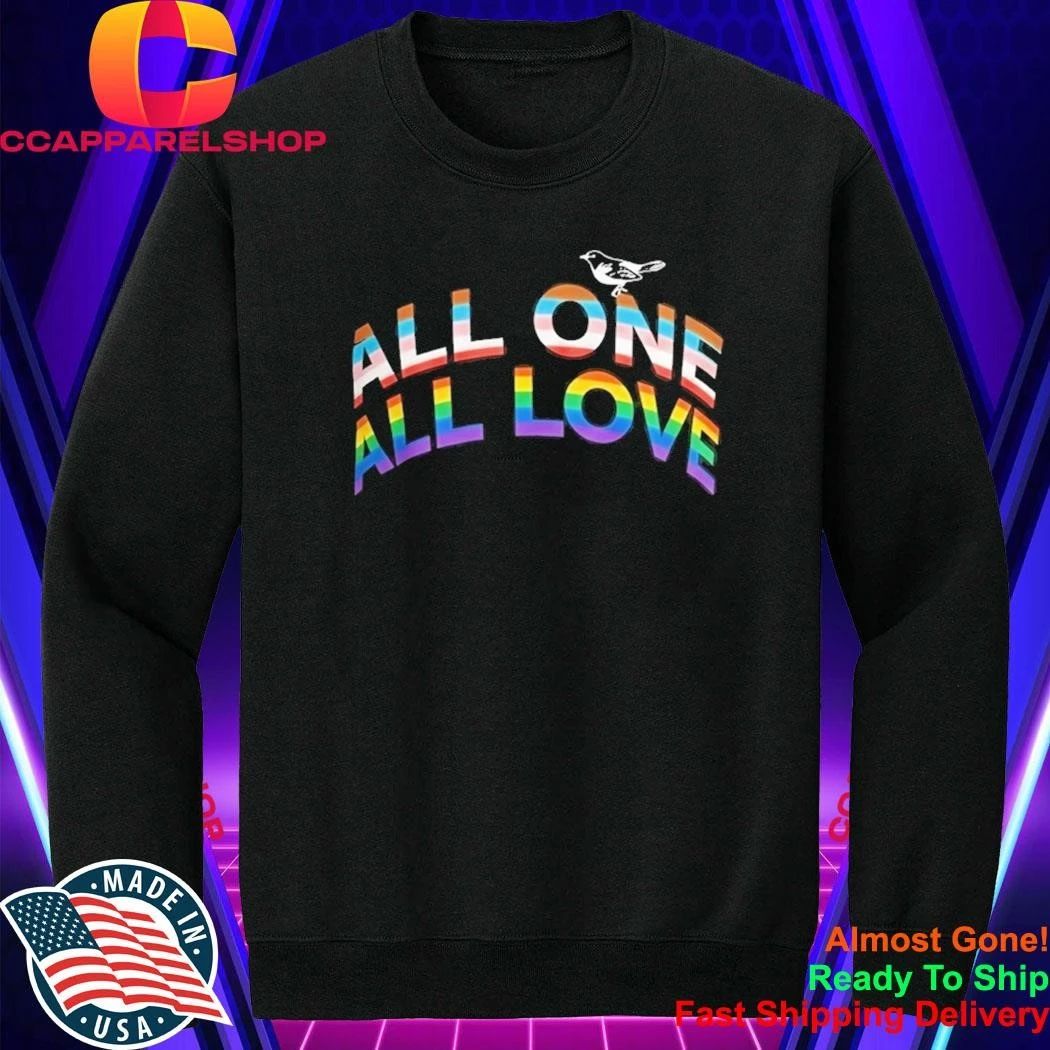 2026 Orioles All One All Love Pride Night Shirt