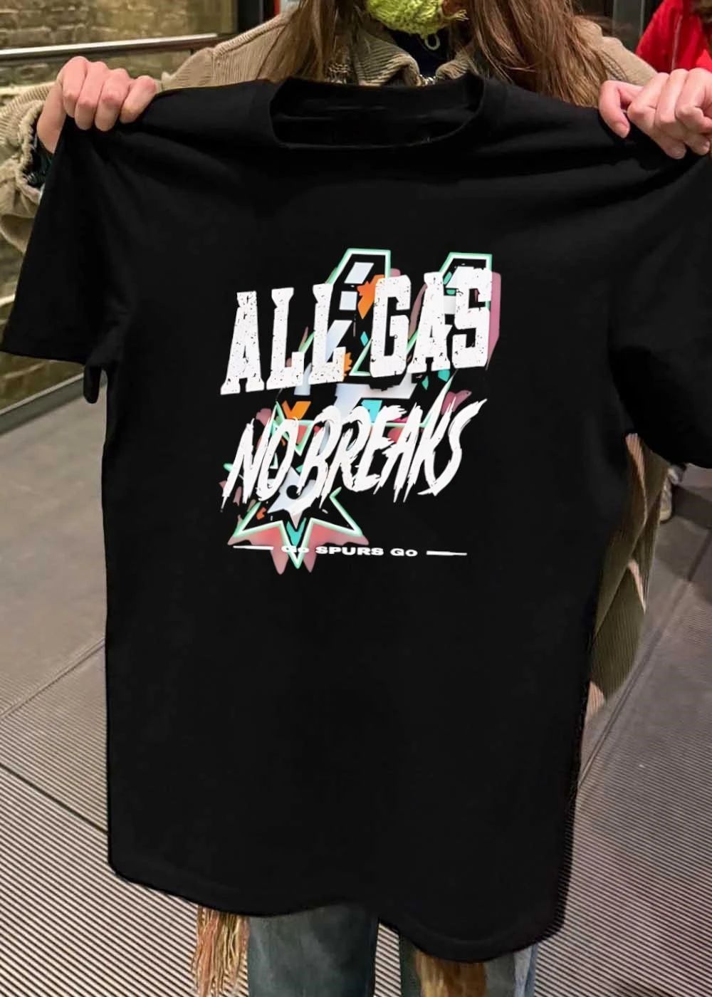 San Antonio Spurs Fiesta Celebration NBA all gas no breaks go Spurs go shirt