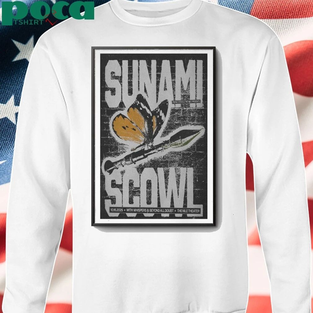 Oct 16 2025 Sunami with Scowl Nile Theater – Mesa in Mesa, AZ Poster shirt