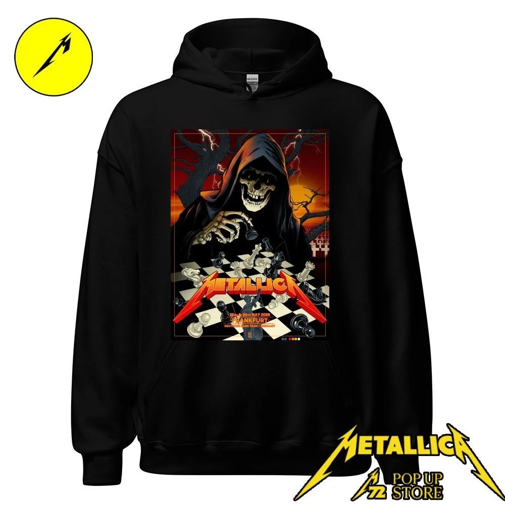 Metallica Grim Reaper Chess Shirt – Frankfurt 2026 Vance Kelly Art Tee