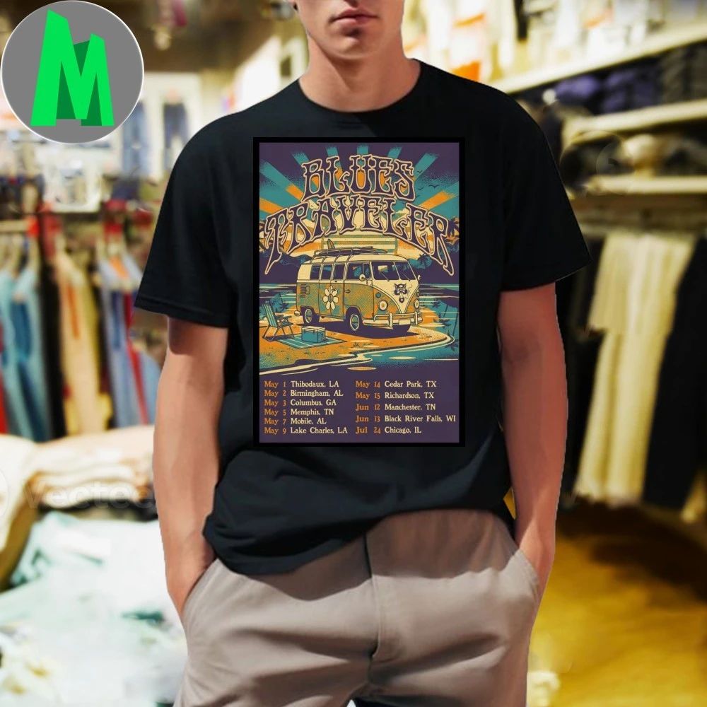 Blues Traveler Summer Tour 2026 Poster Shirt