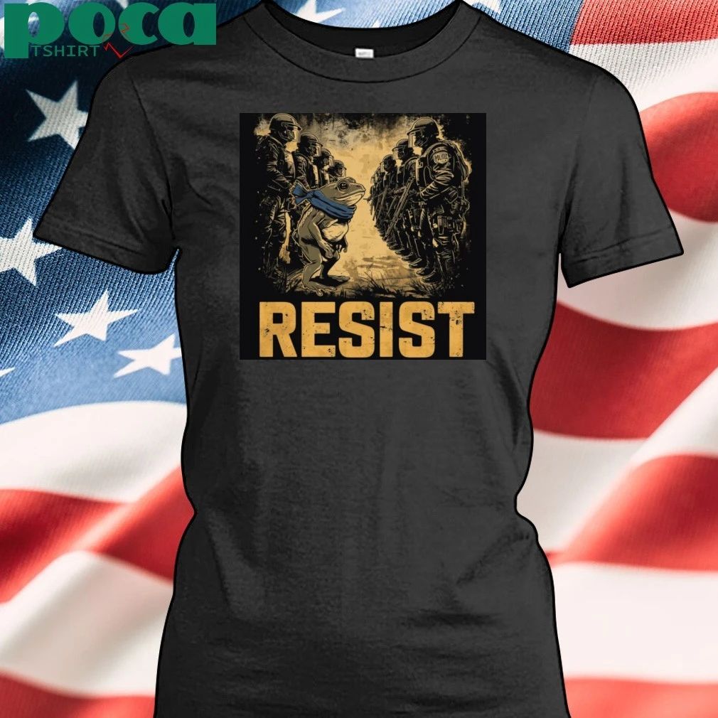 Portland Frog Protest – Portland Frog Funny City Art T-Shirt