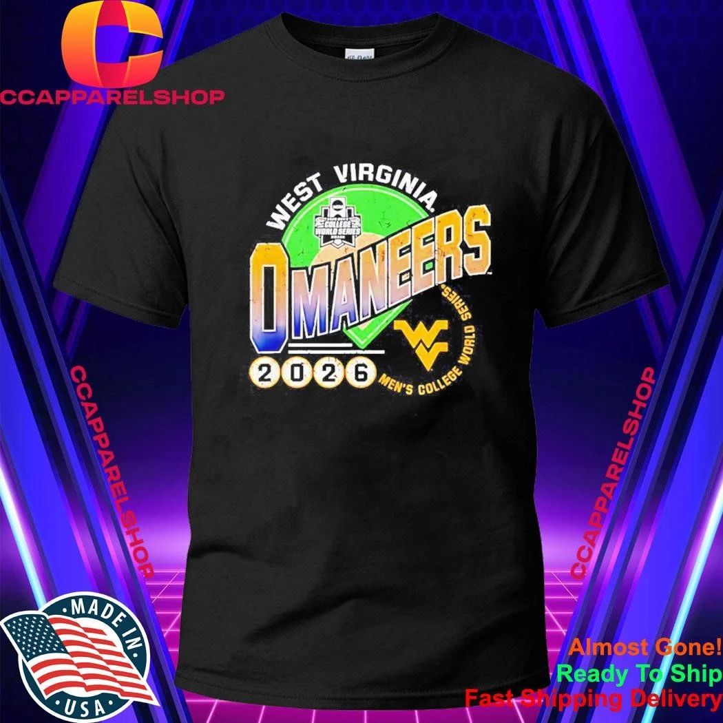 West Virginia Omaneers 2026 Men’s College World Series baseball distressed logo art Shirt