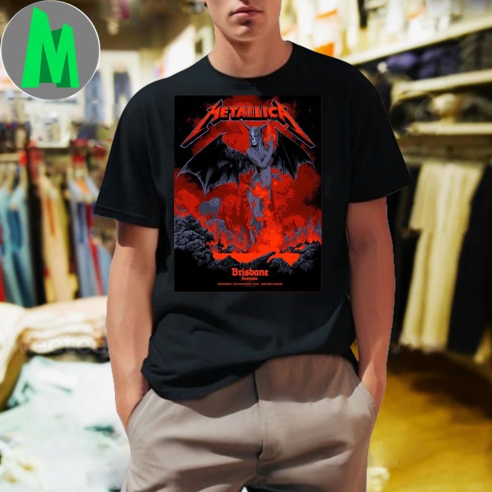 Metallica M72 Brisbane Exclusive Pop-Up Poster Event Artwork By Ken Taylor World Tour On November 12 2025 At Suncorp Stadium Australia Shirt