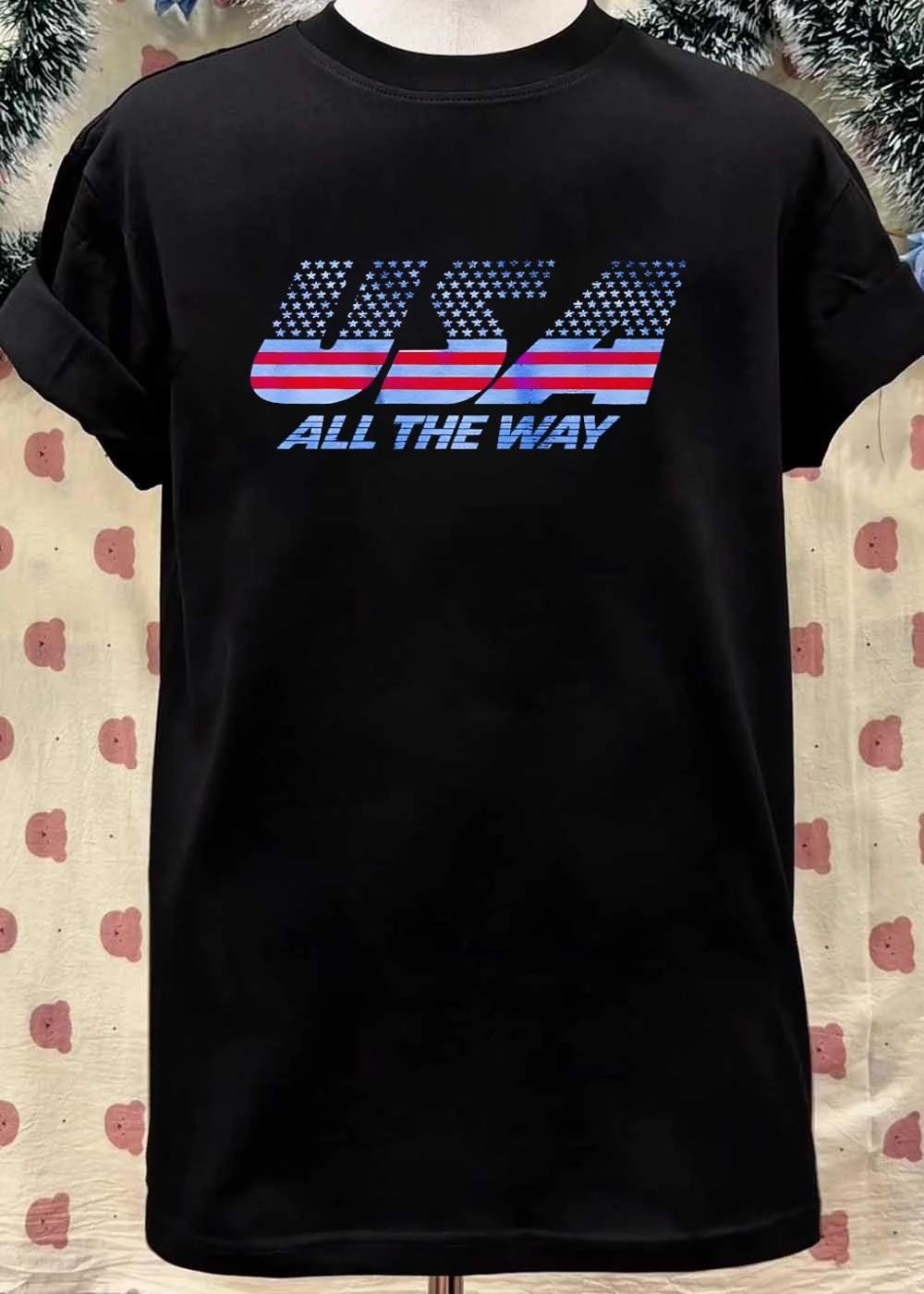 USA All The Way American Flag Stars Stripes Shirt