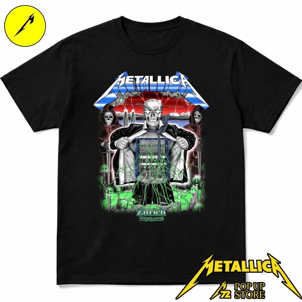 Metallica Zurich T-Shirt May 27 at Stadion Letzigrund Switzerland M72 World Tour 2026