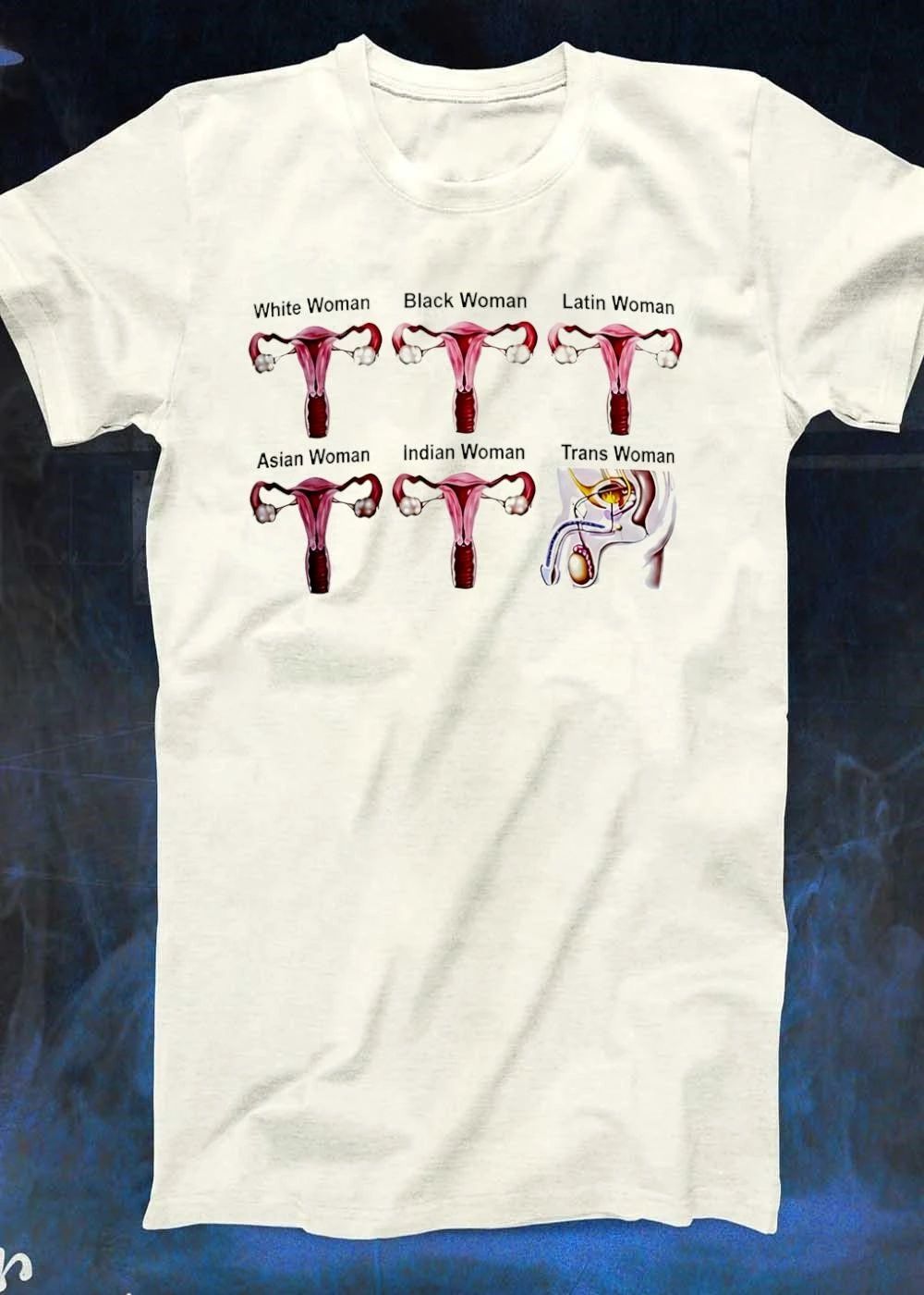 Biology Anatomy Chart Women Gender Identity T-Shirt