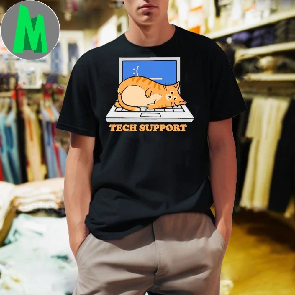 Tech Support Cat Shirt