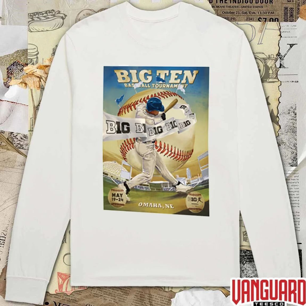 Big Ten 2026 Pop-Up Shop Shirt Big Ten Baseball Tournament May 19 – 24 Omaha NE Poster t-shirt