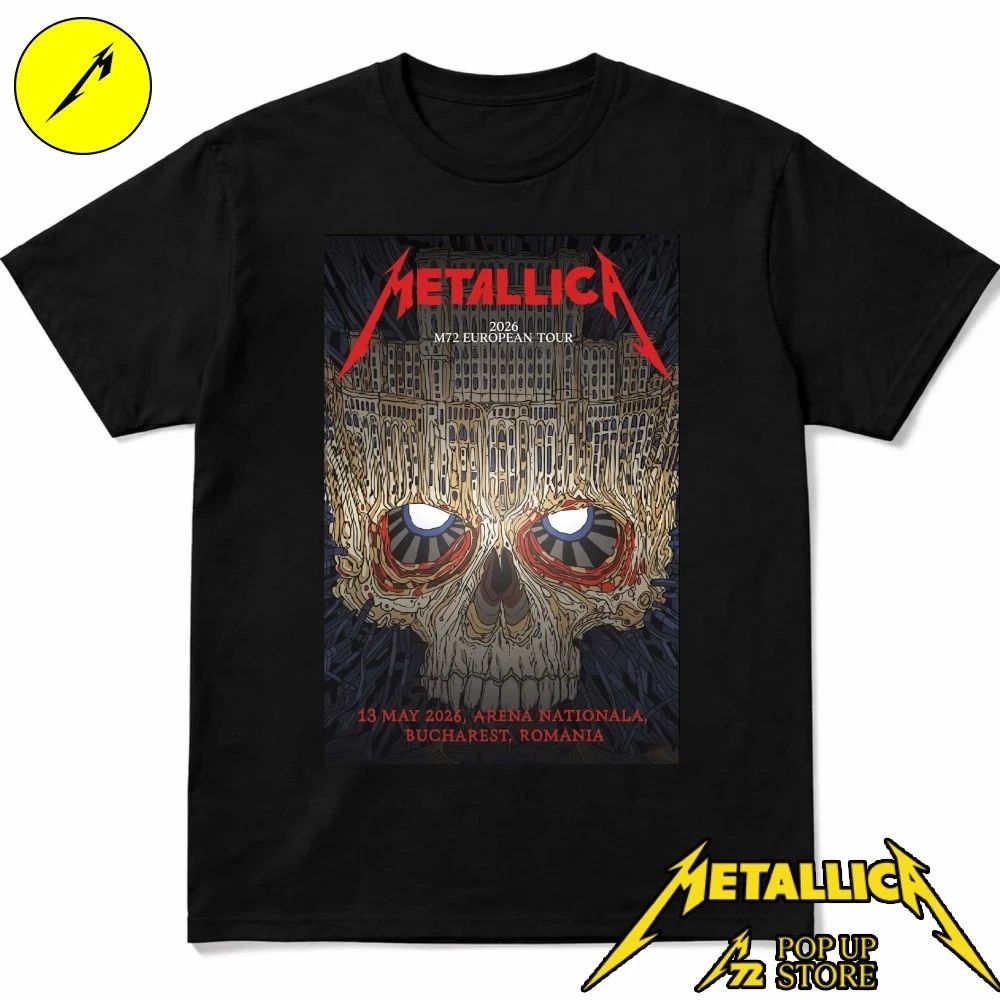 Metallica 2026 M72 European Tour May 13, 2026 Arena nationala, Bucharest , Romania Shirt