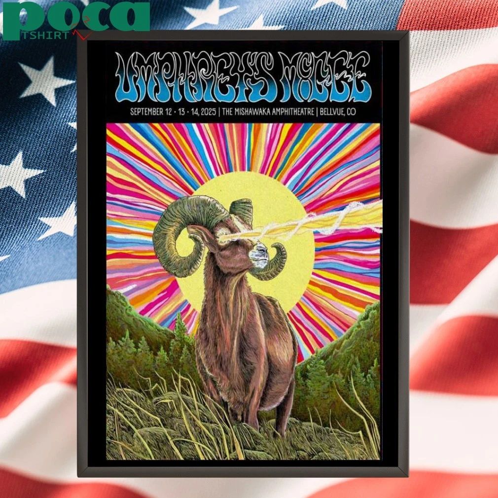 Umphrey’s McGee Sep 12-13 2025 Mishawaka Amphitheatre In Bellvue CO Poster T-Shirt