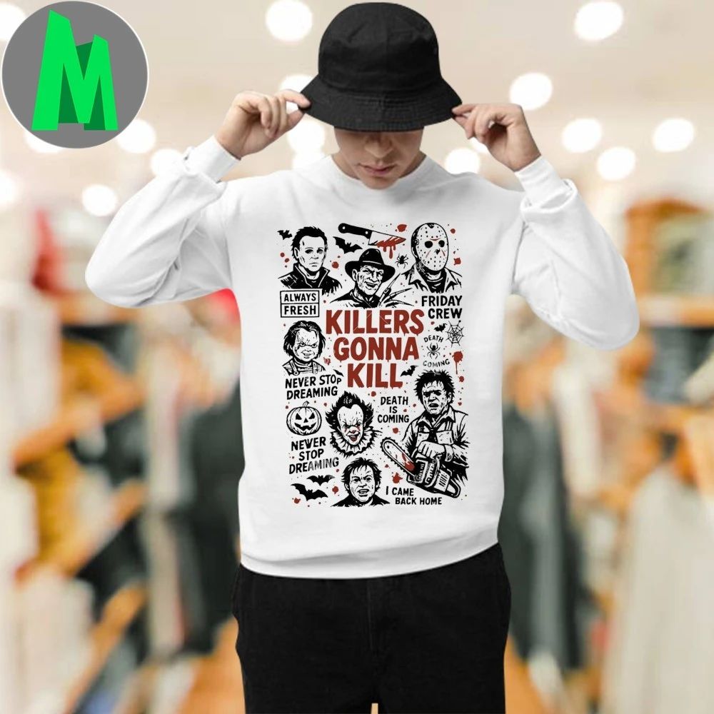 Halloween Horror Movie Characters Group Shirt