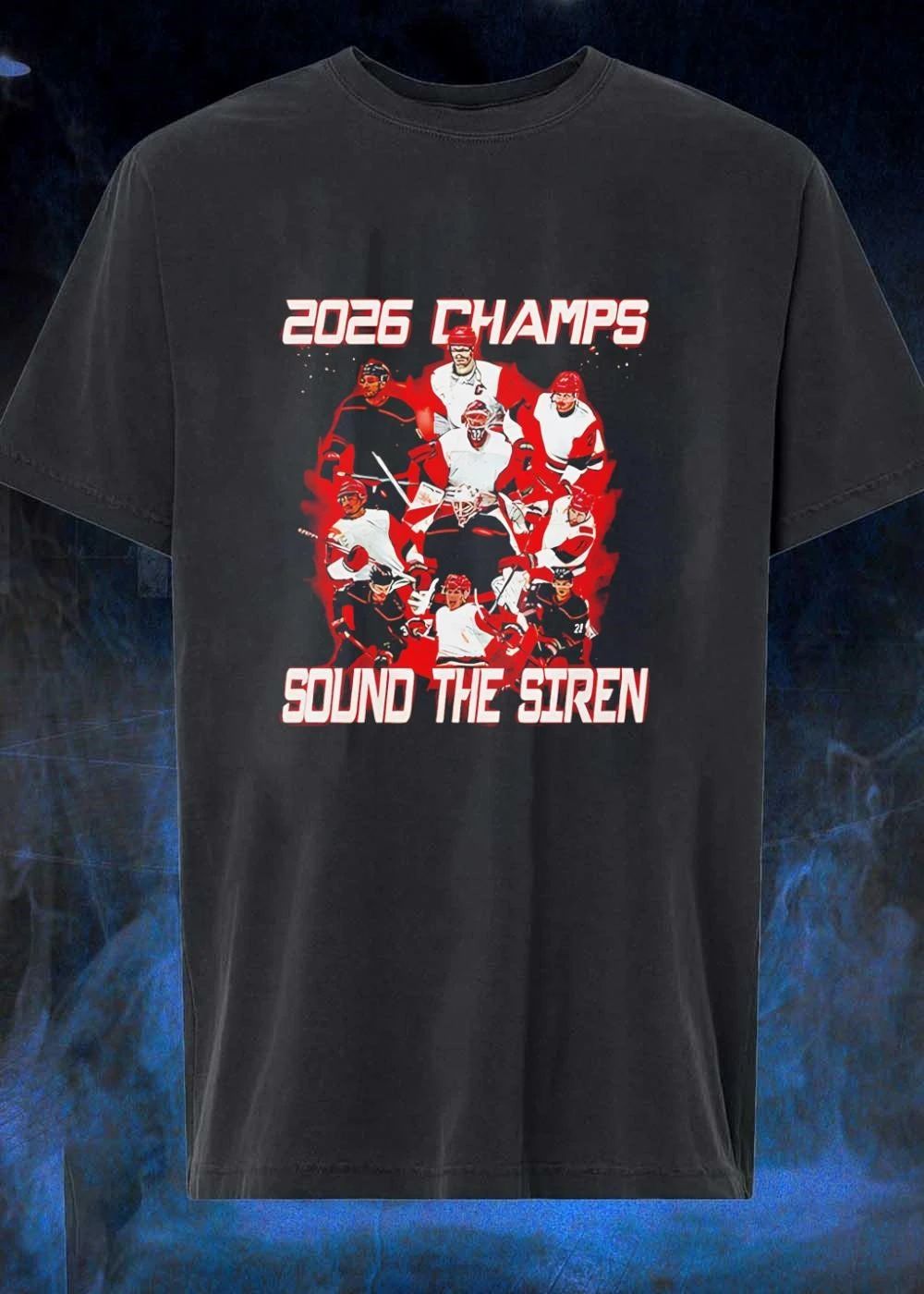 Carolina Hurricanes Hockey Fans Celebrate 2026 Champs Sound the Siren T-Shirt