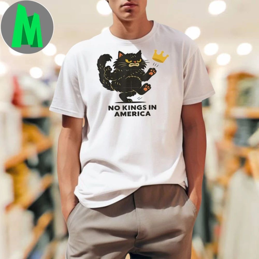 No Kings Cat Patriotic Men Women Liberty Shirt