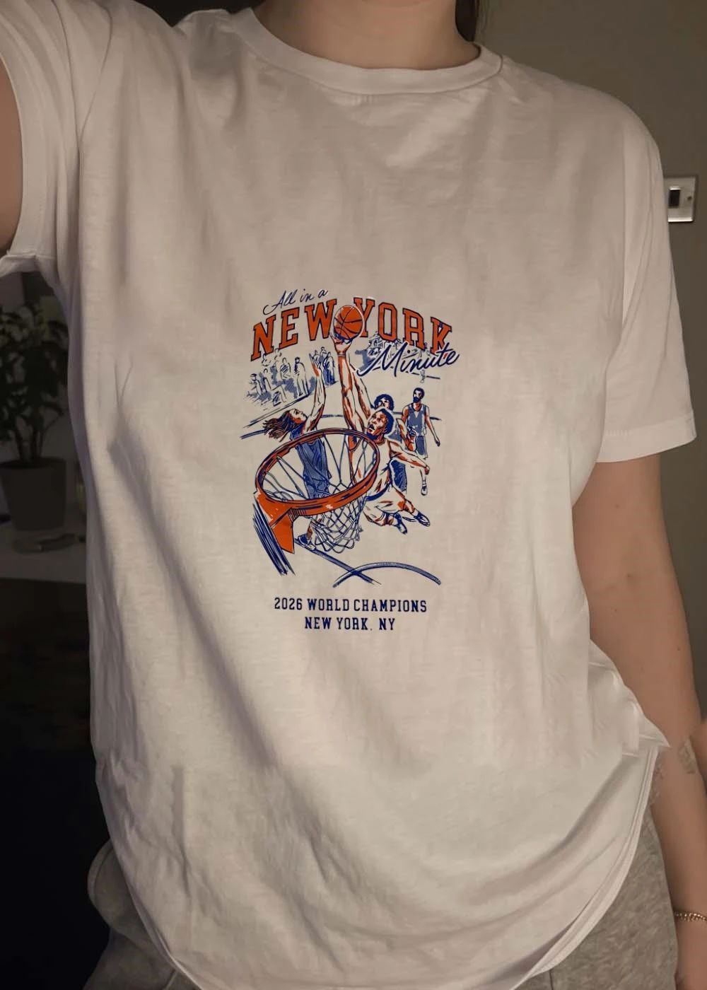 All in a New York Minute 2026 World Champions New York NY Basketball T-Shirt
