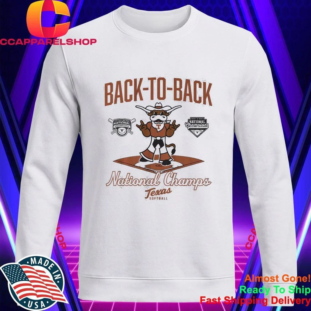 Texas Longhorns Softball Back-to-Back Champions Diamond Shirt