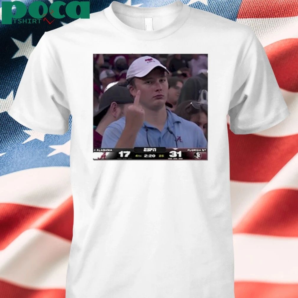 Angry Alabama Fan Middle Finger T-shirt