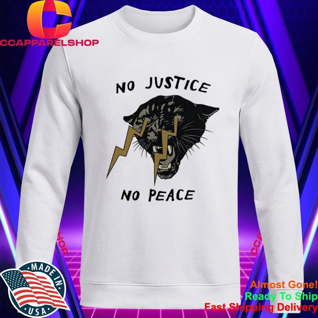 No Justice No Peace Panther Lightning Bolt Shirt