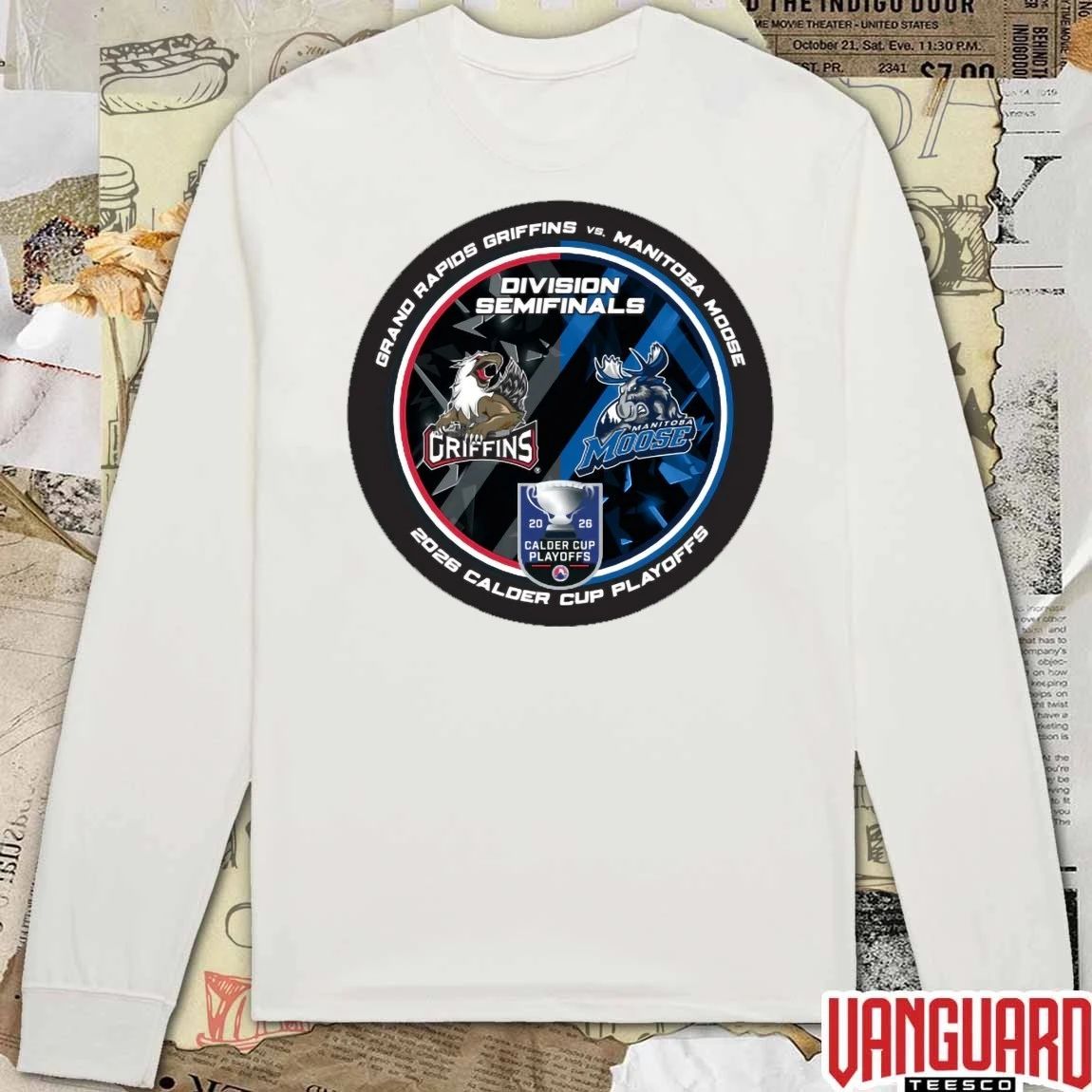 Grand Rapids Griffins vs Manitoba Moose 2026 Calder Cup Playoffs Division Semifinals Dueling Souvenir t-shirt