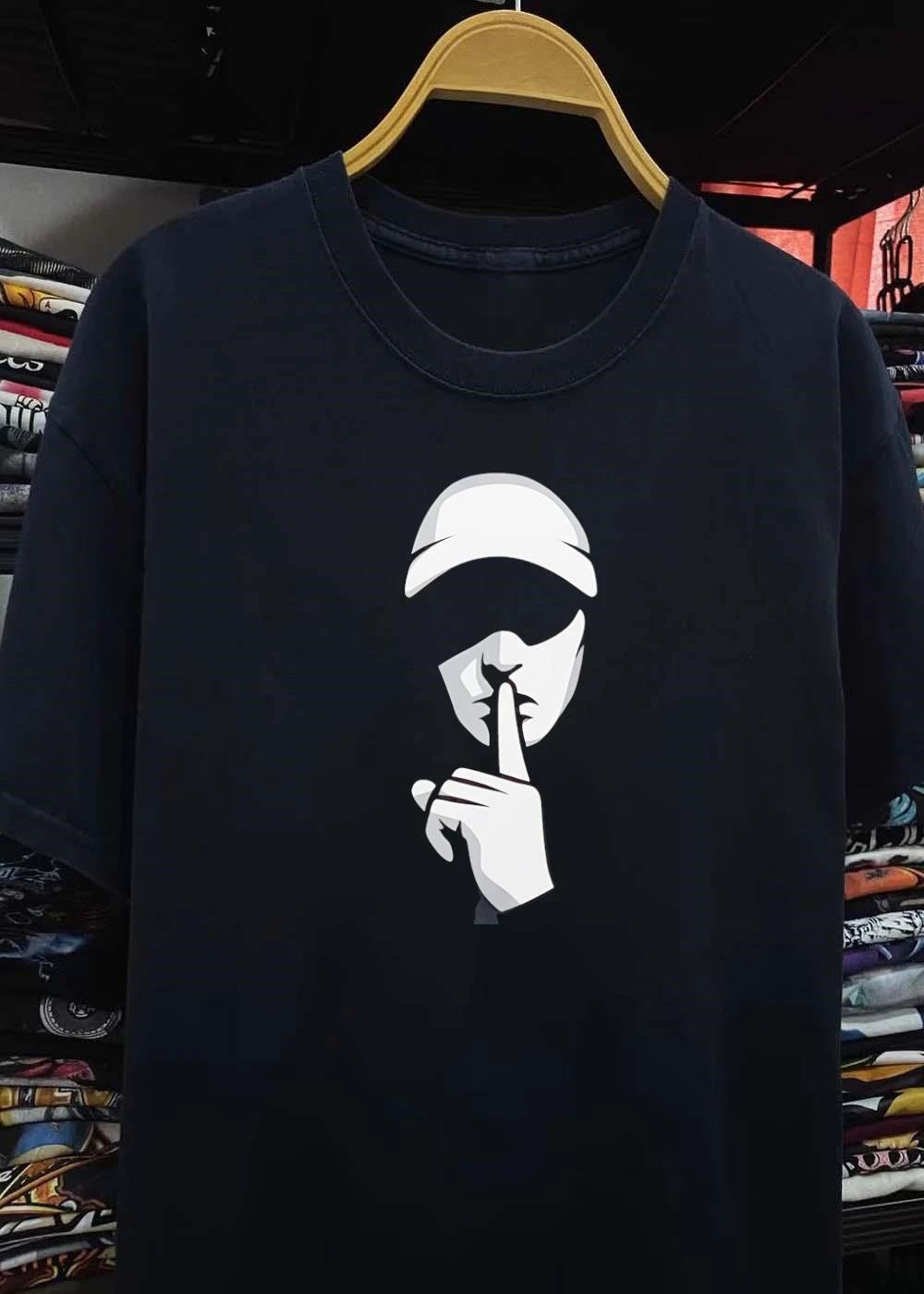 Quiet Please Man Hushing Gesture T-Shirt