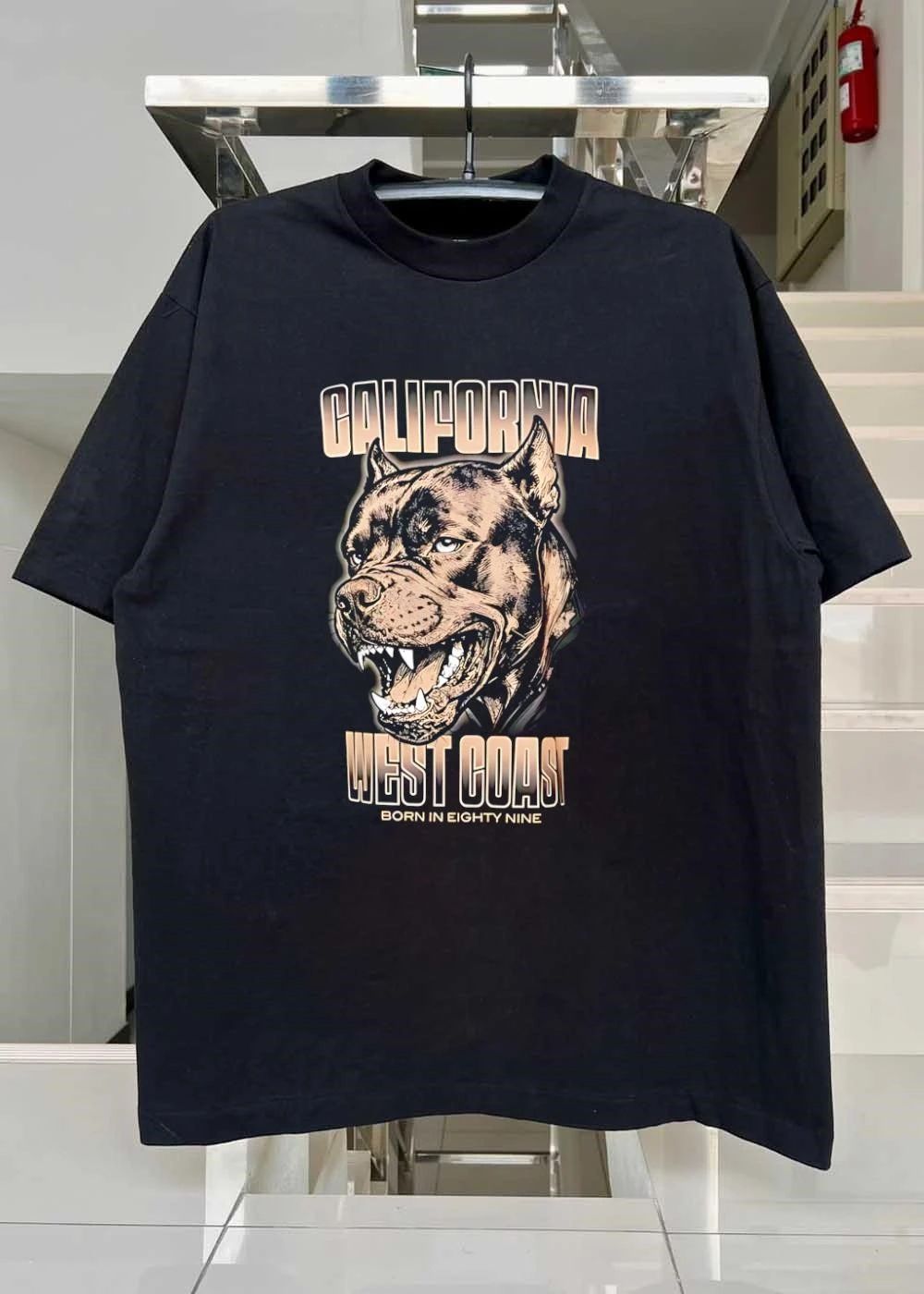 California West Coast Born in Eighty Nine Pitbull shirt