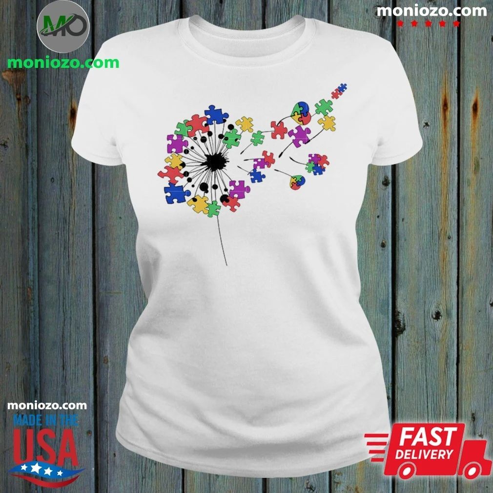Autism Awareness Dandelion Puzzle Piece Dandelion Autism Shirt