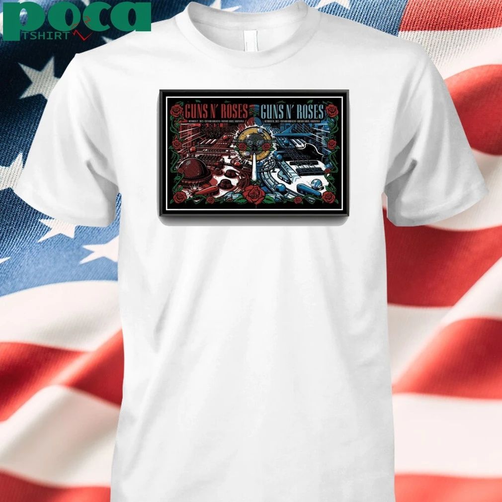 Guns N’ Roses Oct 17–18 2025 Buenos Aires, Argentina Poster shirt