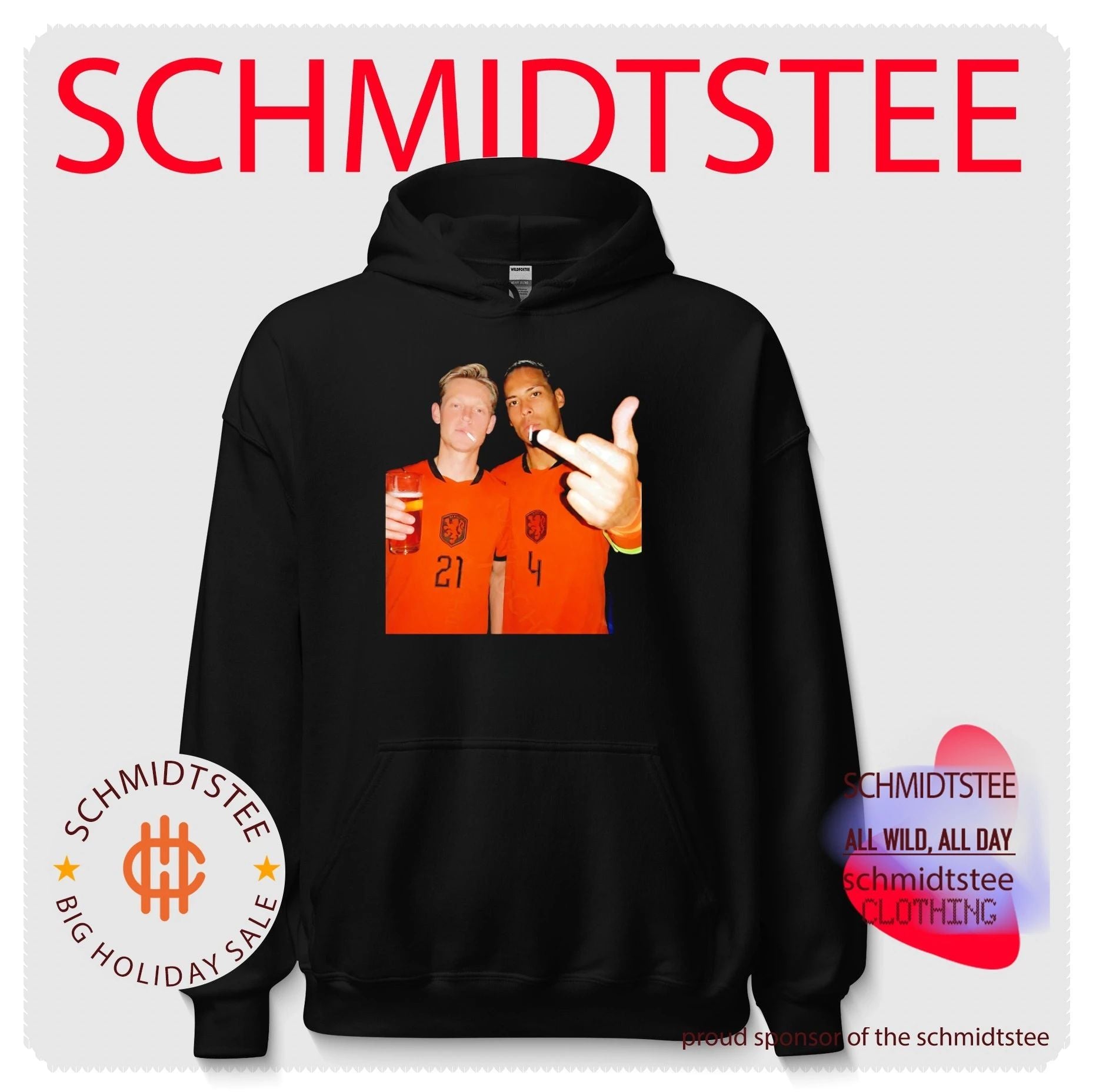 Frenkie de Jong and Virgil van Dijk Netherlands National Team shirt