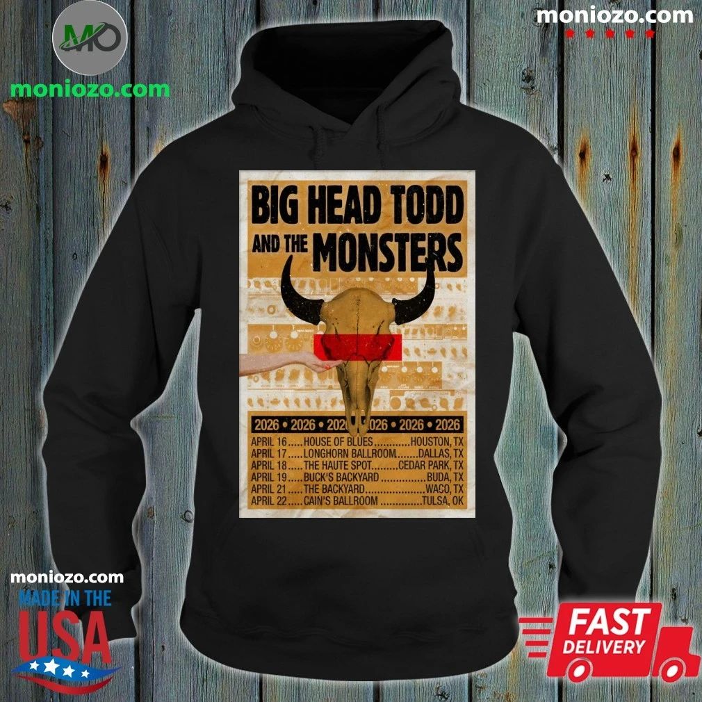 Original Big Head Todd And The Monsters Texas Tour 26 Poster T-shirt
