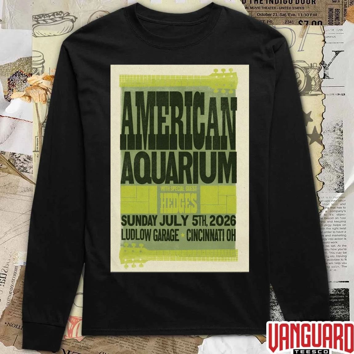 American Aquarium Ludlow Garage In Cincinnati OH On July 5 2026 Tour Poster t-shirt