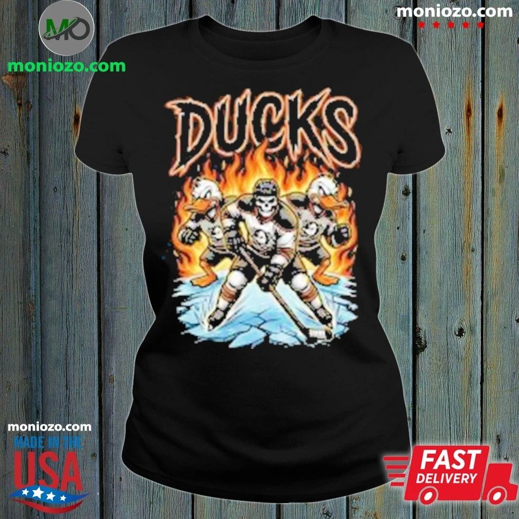 Original Anaheim Ducks Hockey Skull Shirt